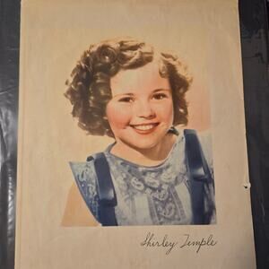 Promotional SHIRLEY TEMPLE Vintage Tinted Photo 1930s